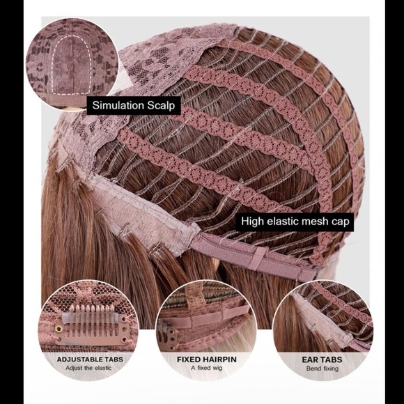 15” Natural Looking Short Straight Synthetic Heat Resistant Fiber Wig - Picture 10 of 11